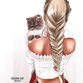 Девушка с кошкой