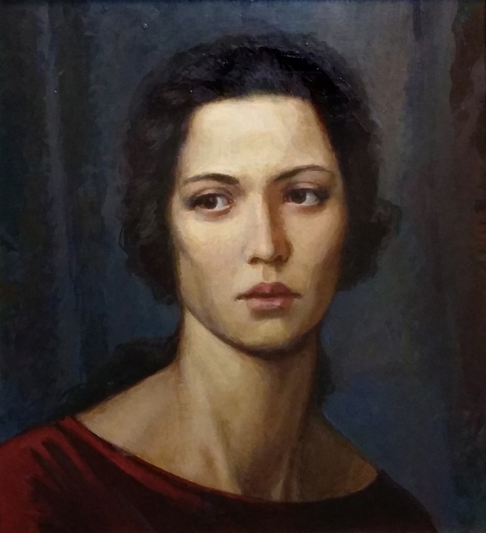 Женщина в красном.