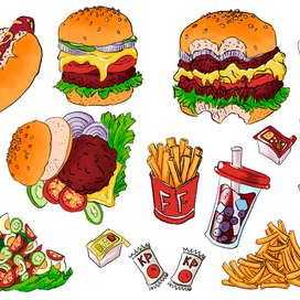 fastfood стикеры