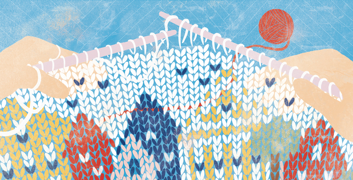 "Вязаная история" Мама вяжет