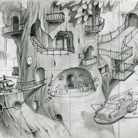 Дерево/набросок/