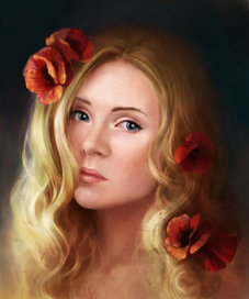 Портрет с маками