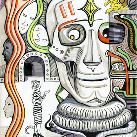 Голова гигантского робота