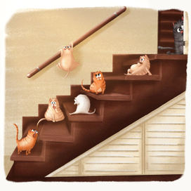 Иллюстрация Котэ и коты