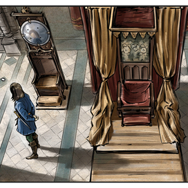 Рабочие фрагменты комикса "Спасти принцев из Тауэра". 