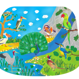 Диковинные птицы. Звуковая игровая панель.