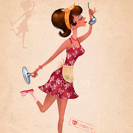 Домохозяйка..))character design is a housewife