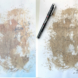 Взгляд..-рис. из пятна..этапы...