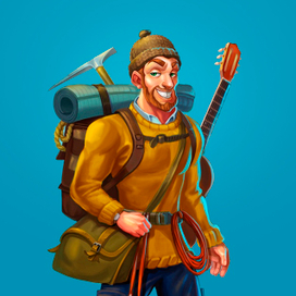 эскиз персонажа-путешественник