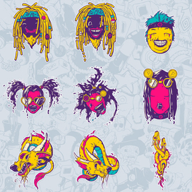 Стикерпак для крипто биржи Qurrex.