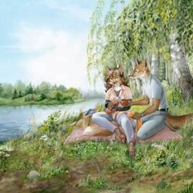 на берегу реки