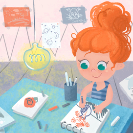 маленькая художница