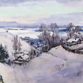 Зимний вид на Волгу