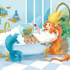 Открытка "Русалка"