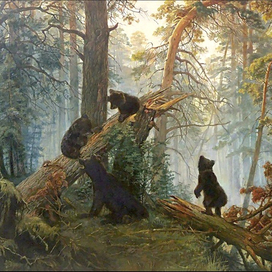 Копия картины И.И.Шишкина "Утро в сосновом лесу"