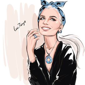 Fashion иллюстрация, для бренда украшений