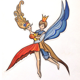 Заглавная буква к сказке Дюймовочка