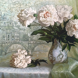 Белые пионы