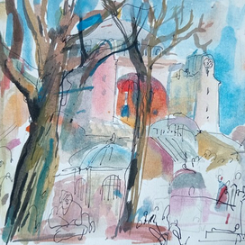 Стамбул. На площади рядом со св.Софией