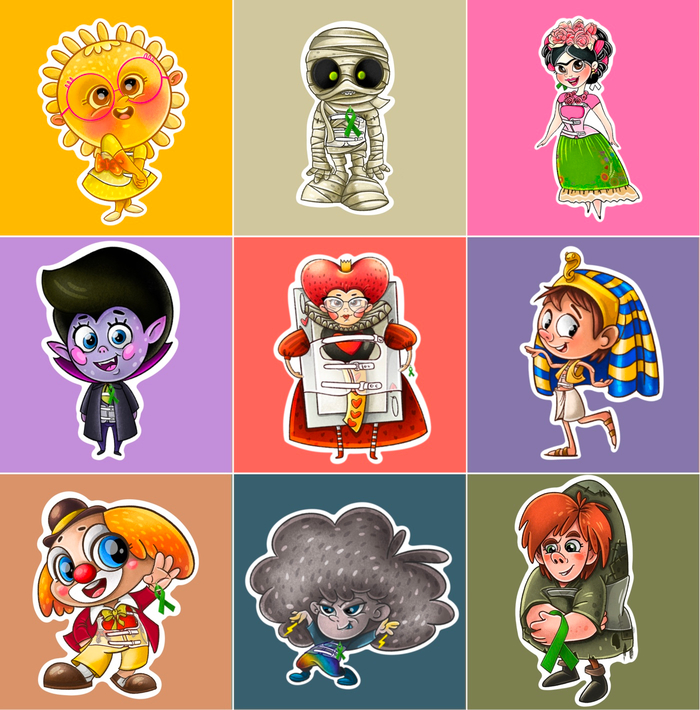 Набор стикерпаков для детей у которых проблемы с позвоночником