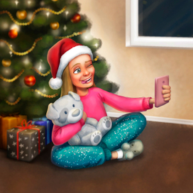 новогодняя открытка 