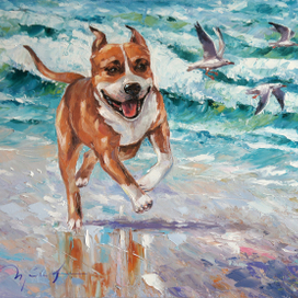 Счастливый день. х/м 50х60