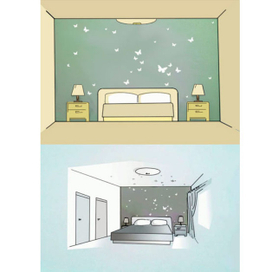 Стена в бабочках