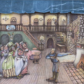 иллюстрация к произведению Шварца "Обыкновенное чудо"