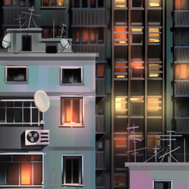 Panal houses background