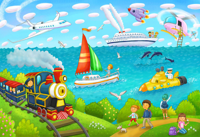 по земле, по воде, по воздуху