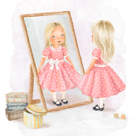 Иллюстрация к книге "Самое любимое платье", автор И. Рябцева, Издательство "40 книг"