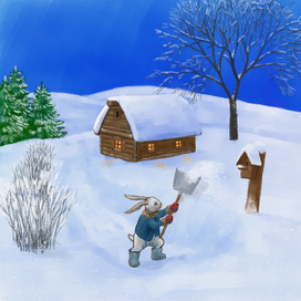 Зайчишка и его избушка.