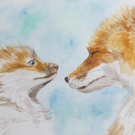 мама и лисенок