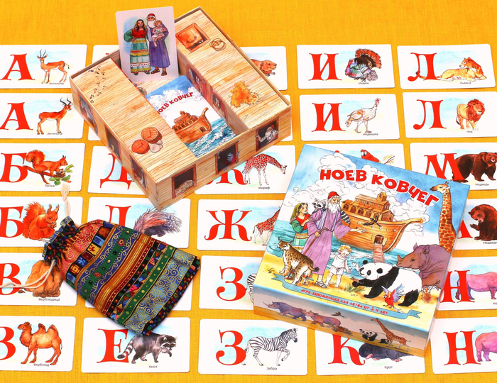 Иллюстрации для коробки и карточек для игры "Ноев ковчег"