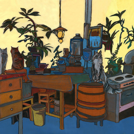 Кухня одной кошатницы