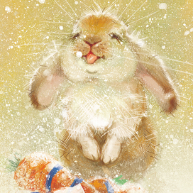 Кролик и снег.