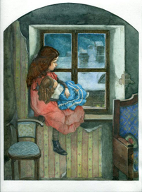 "Кукла рождественской девочки" полоса