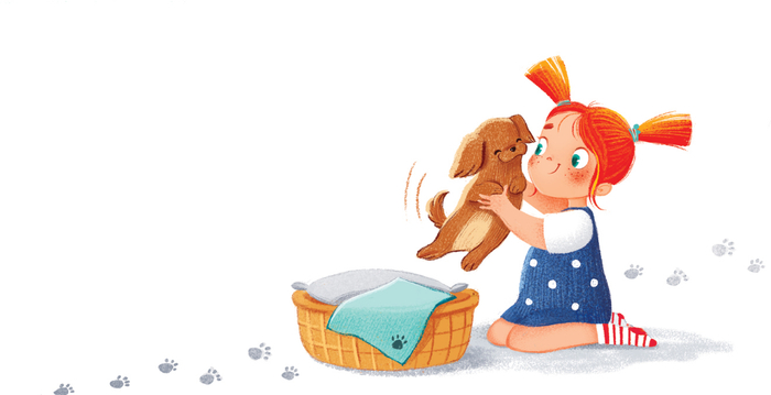 Девочка и щенок