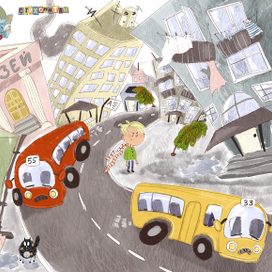 Иллюстрация для ЭВ журнала Вверх тормашками