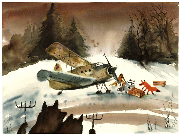 Привезли партизанам бананы