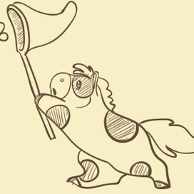 символ следующего года с сачком