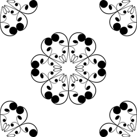 Бесшовный паттерн. Декоративные черно-белые узоры.