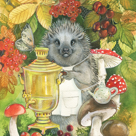Ежик с самоваром