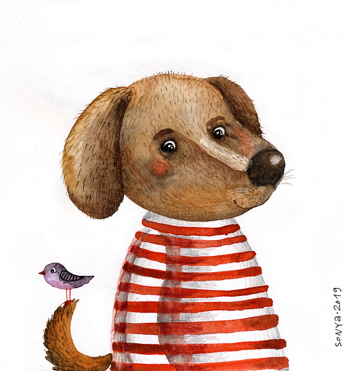 Пузан и птичка