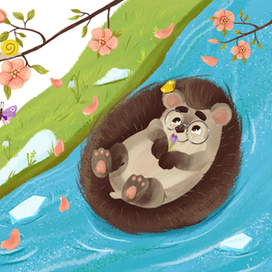 «Ёжик встречает весну» Для издательство Clever