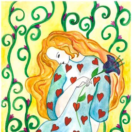 Девушка с цветком