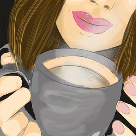 Девушка с кофе