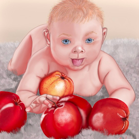 С яблочками