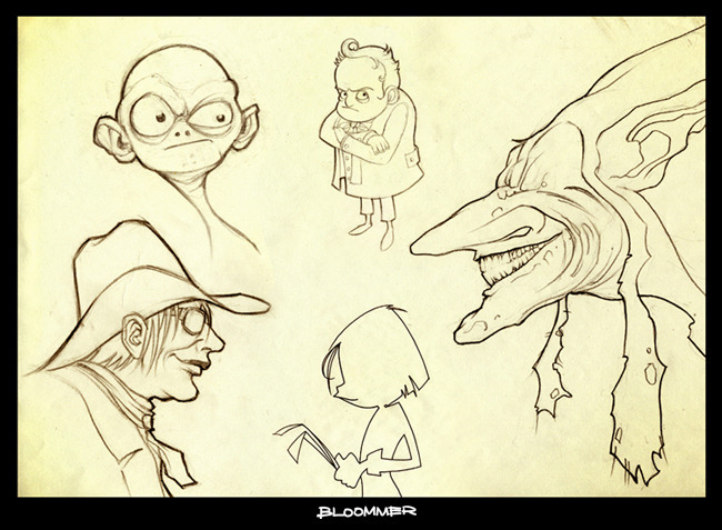 Эскизы персонажей