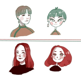 Портрет. Стилизация. Логотип человека.